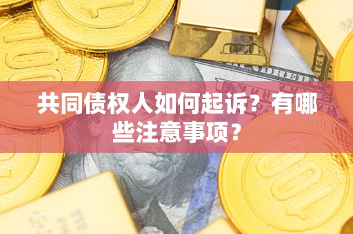 济南共同债权人如何起诉？有哪些注意事项？